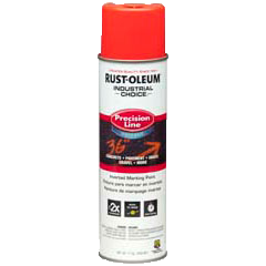 Rust-Oleum&reg; Industrial Choice Precision-Line Inverted Marking Paint - Fluorescent Red/Orange - Q1